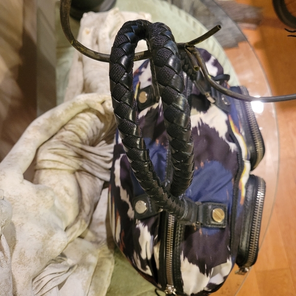 L.A.M.B. by Gwen Stefani Ikat Nylon Leather Satchel Luxury Designer Bag #589 - Picture 11 of 13